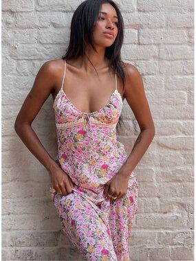 Princess Polly Emily Maxi Dress Pink Floral - Pink Floral